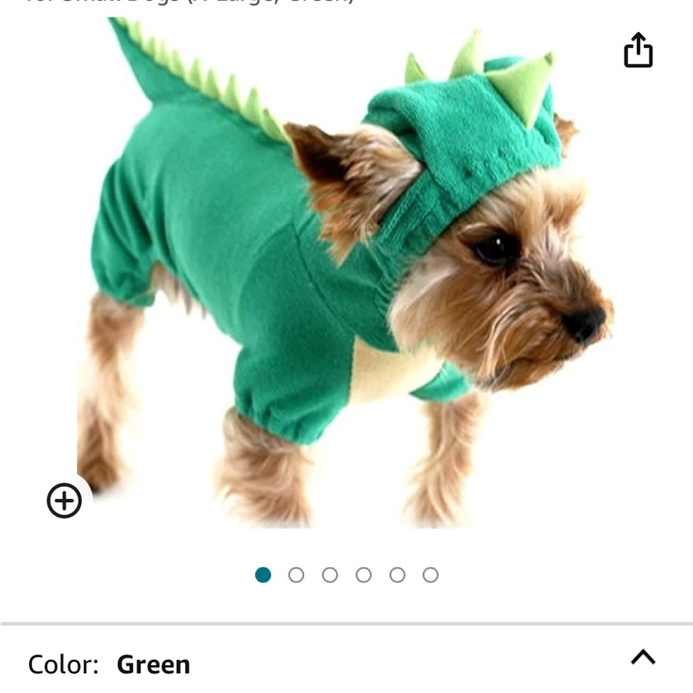 Dinosaur dog costume